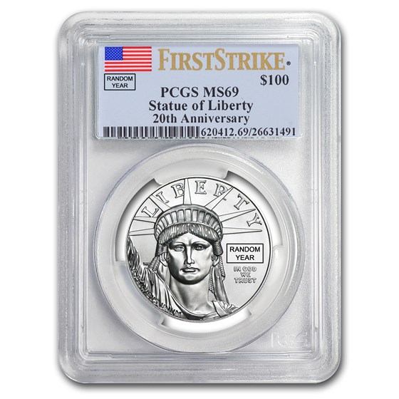 1 oz Platinum American Eagle MS-69 PCGS (Random Year) 1 oz Platinum American Eagle MS-69 PCGS (Random Year)